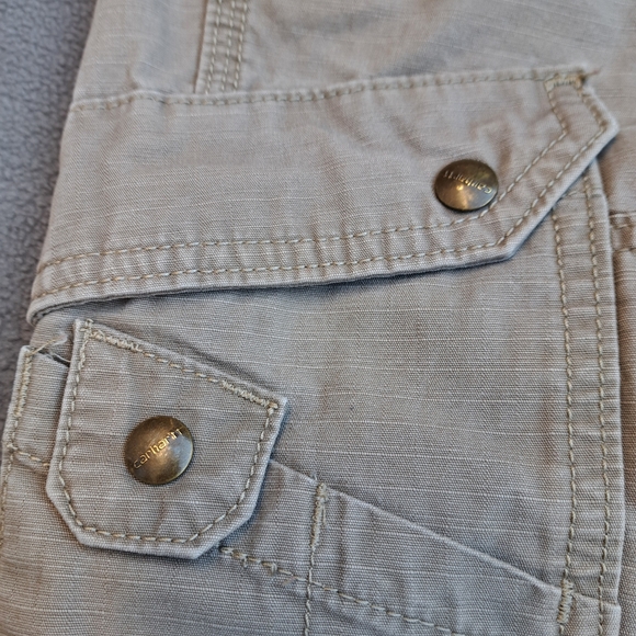 Carhartt double knee tactical steel cargo pants men's size 36W x 30L khaki EUC - Picture 15 of 16